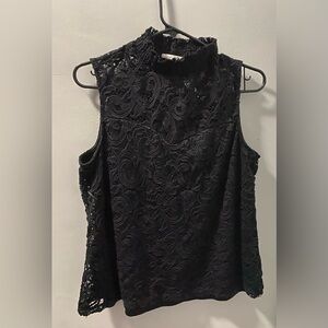 PerSeption Concept Black Lace Sleeveless Blouse
